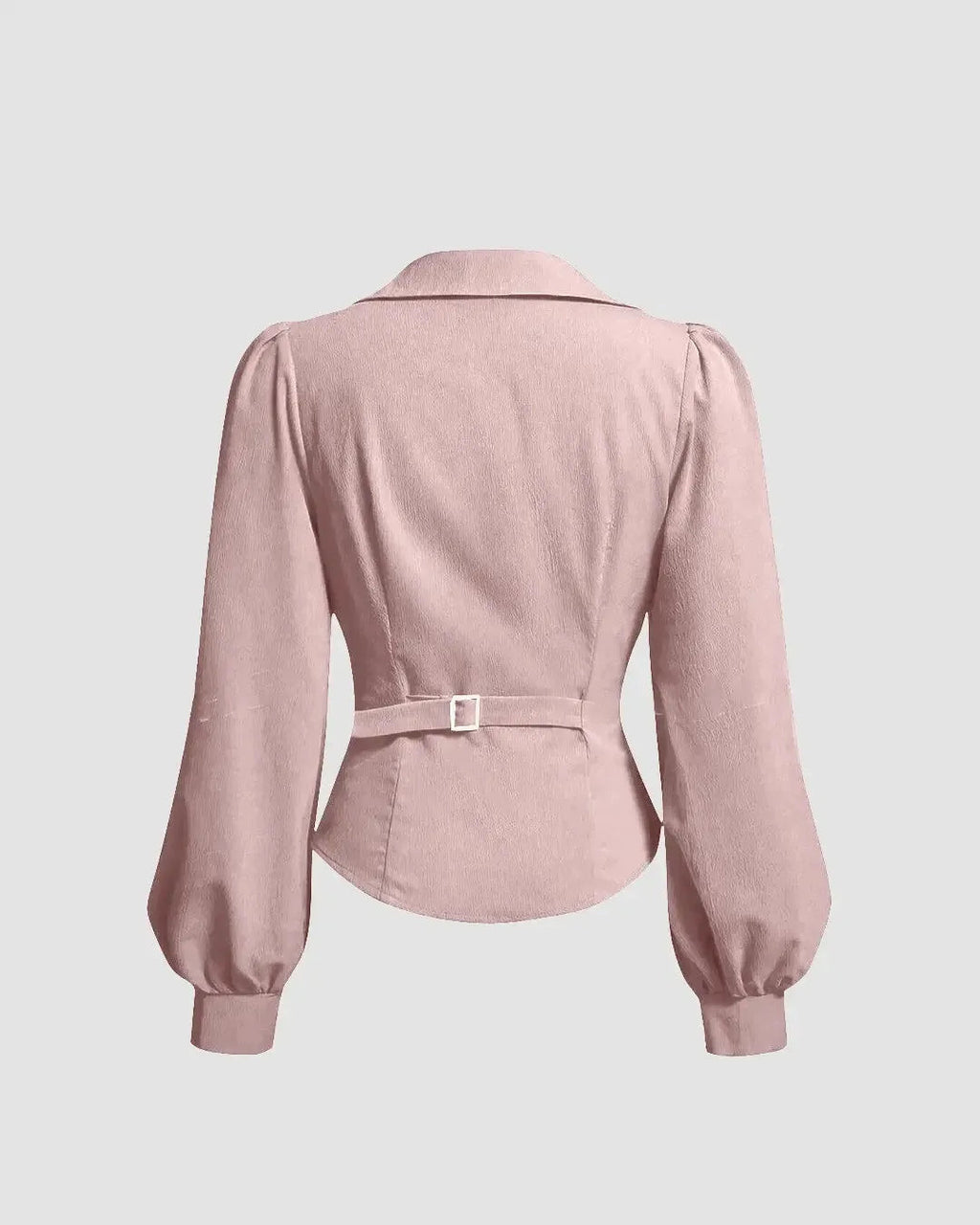 Wrap Style Collared Neck Full Sleeve Shirt in Pink