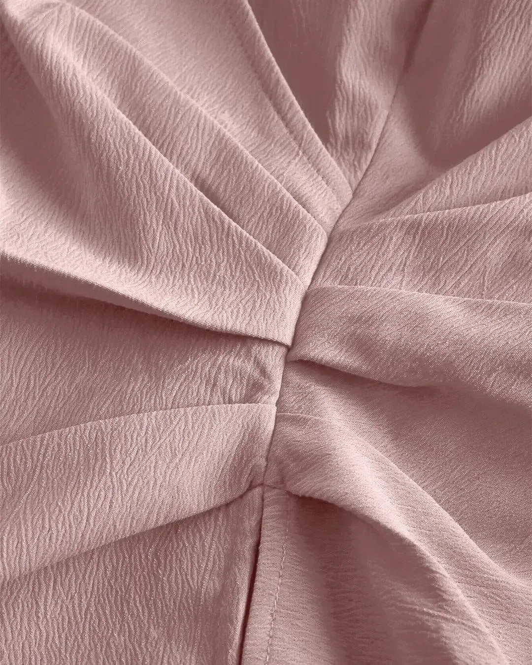 Wrap Style Collared Neck Full Sleeve Shirt in Pink