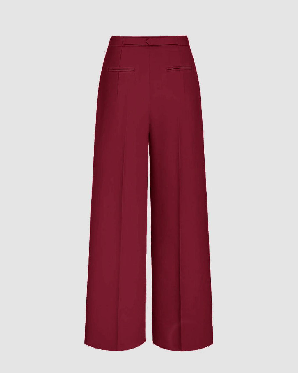 Wrapped Pleated Trousers Without Belt in Redberry