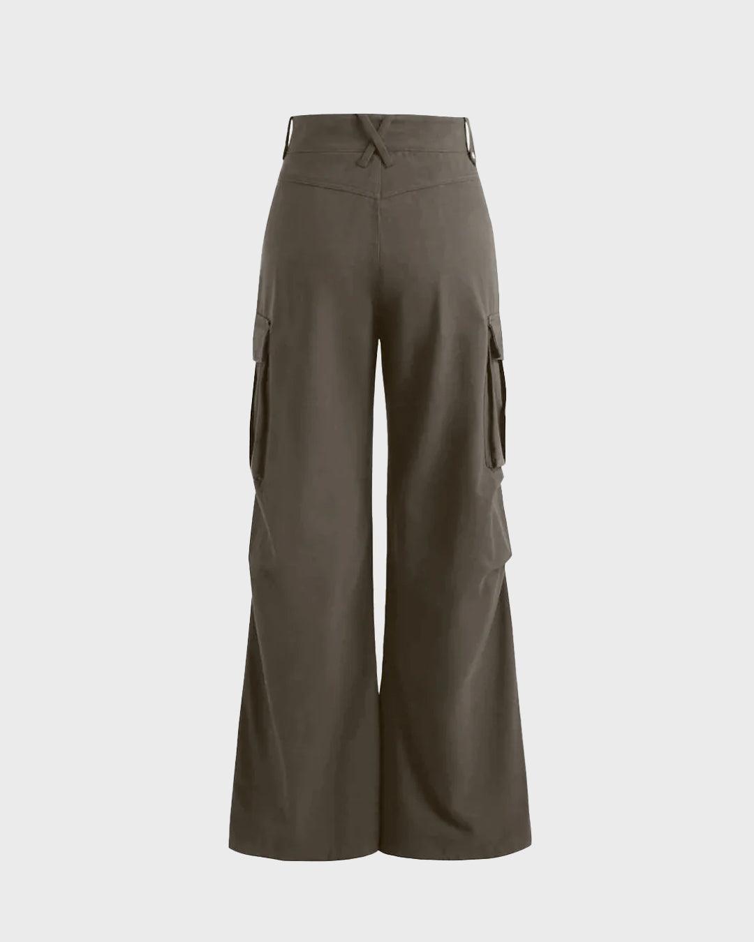 Y2K Baggy Fit Women Cargo In Grey