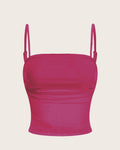 Y2k Spaghetti Strap Pink Tank Top