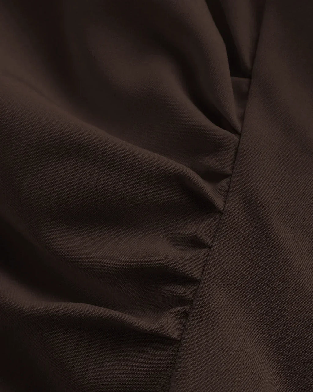 Chocolate Ruched Front Flared Sleeve Shirt Top
