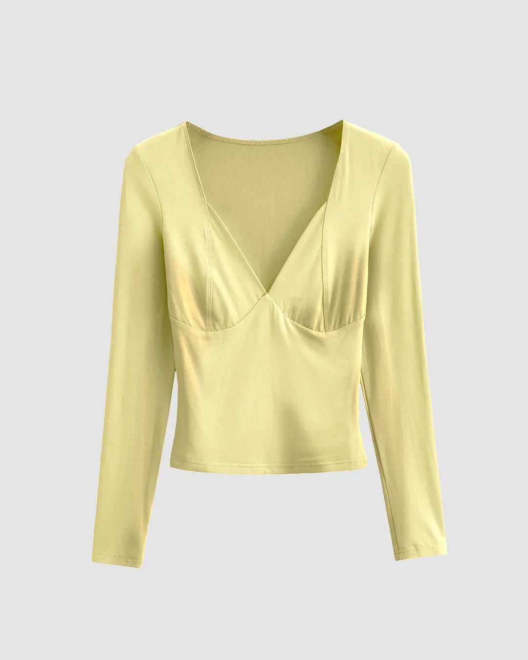 Vanilla V-Neck Long Sleeve Top