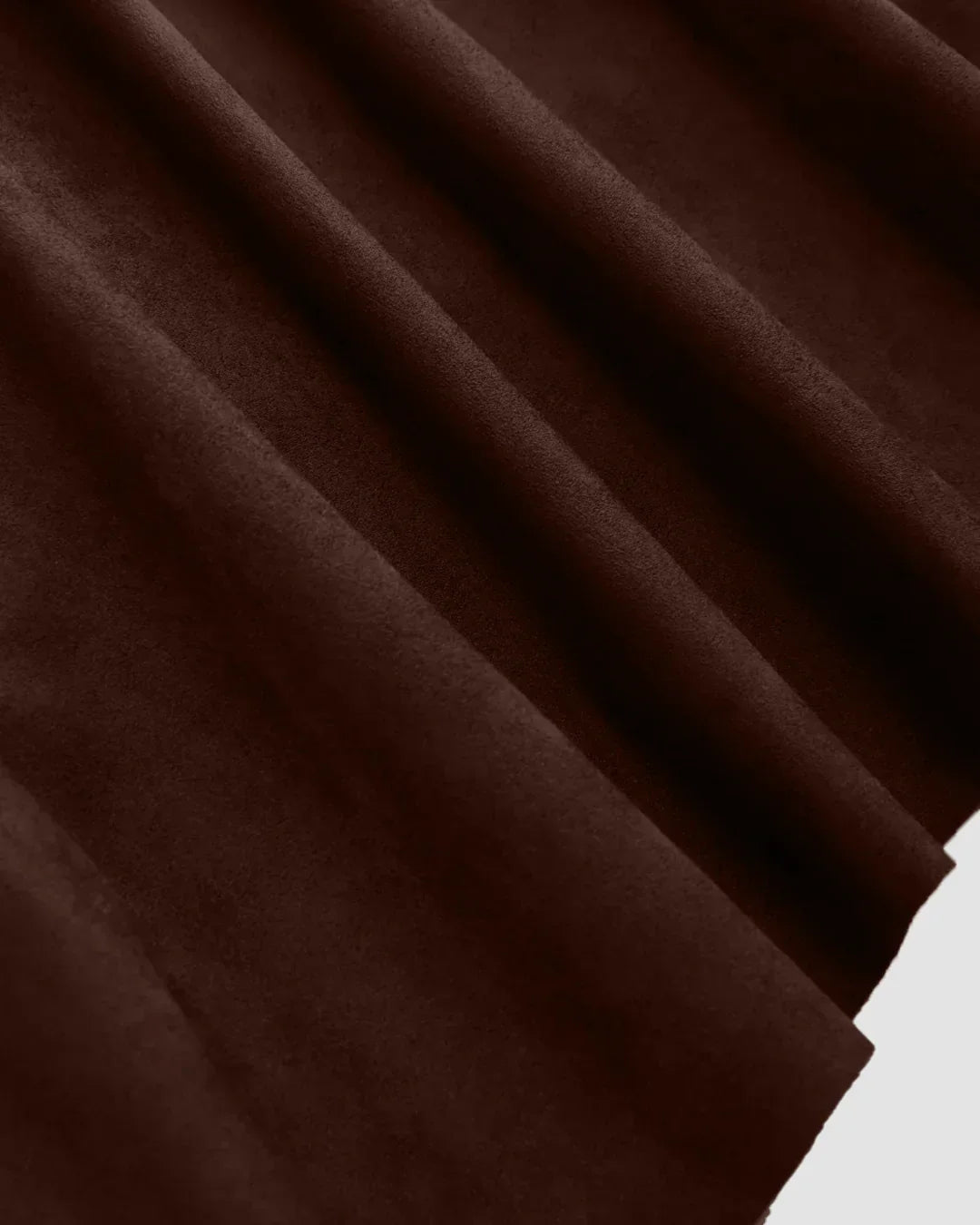 High-Waist Handkerchief-Hem Flared Midi Skirt in Dark Brown