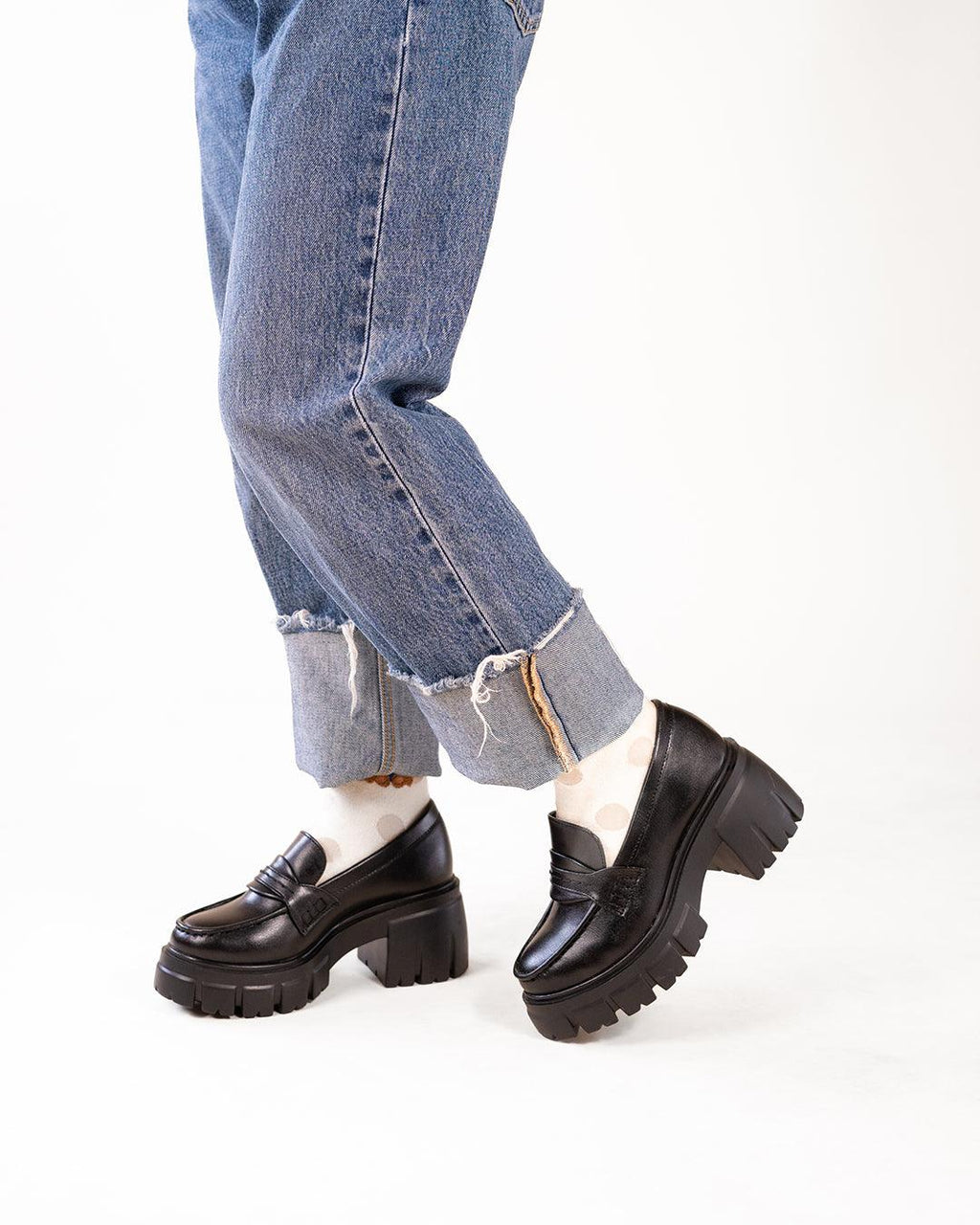 Off Duty Aesthetic Chunky Black Trending Loafers