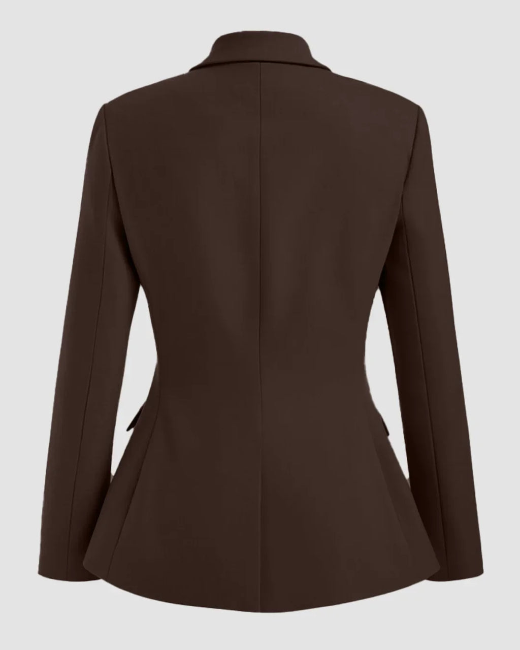 Structured Collared Buttoned Blazer in Coco