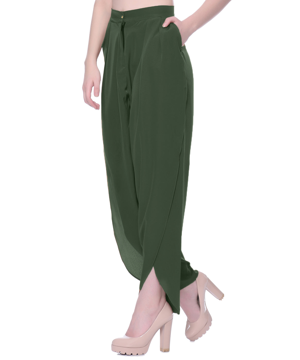 Adjustable Crepe Tulip Pants