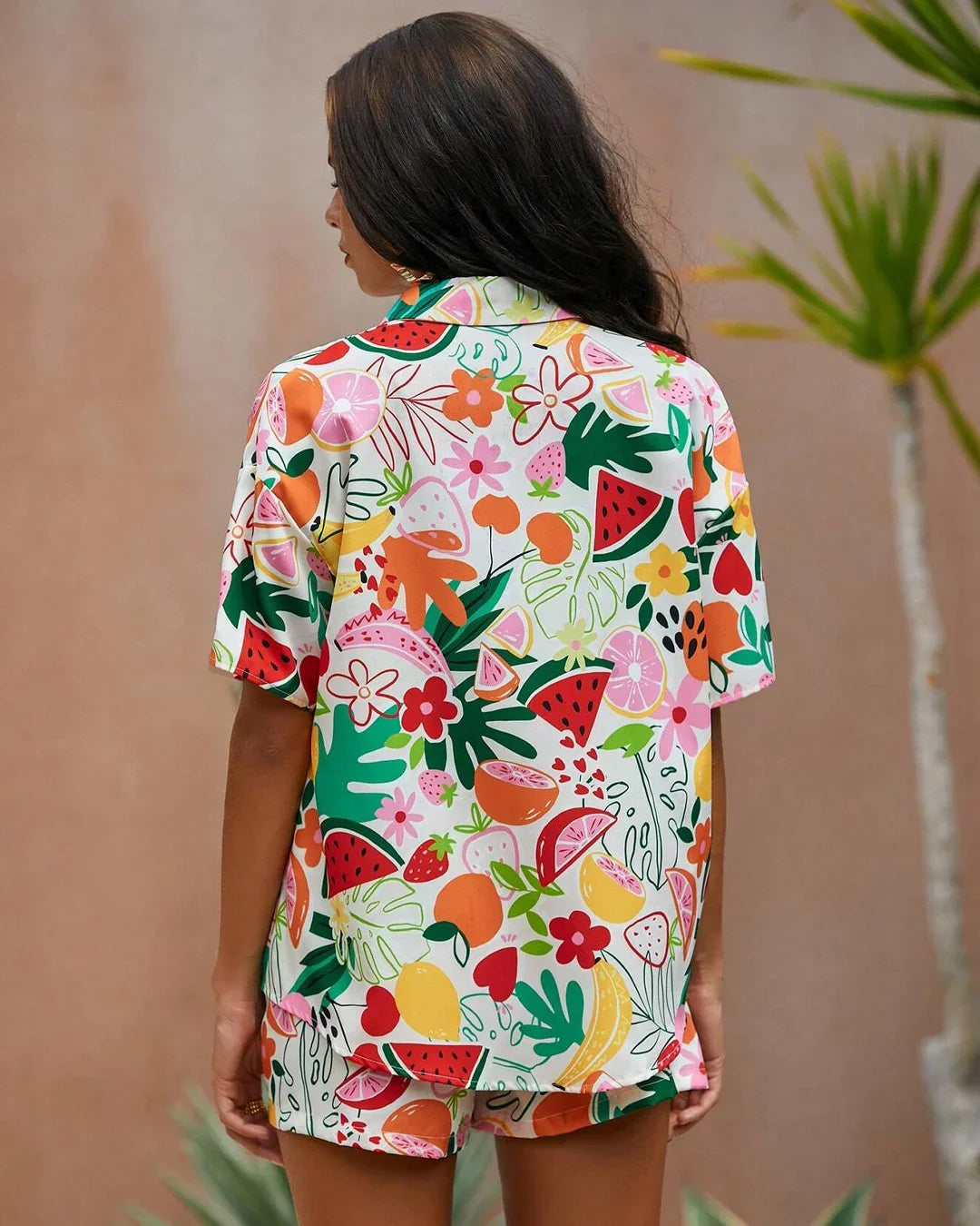 Printed Collared Half Sleeve Shirt and Shorts Co-ord Set