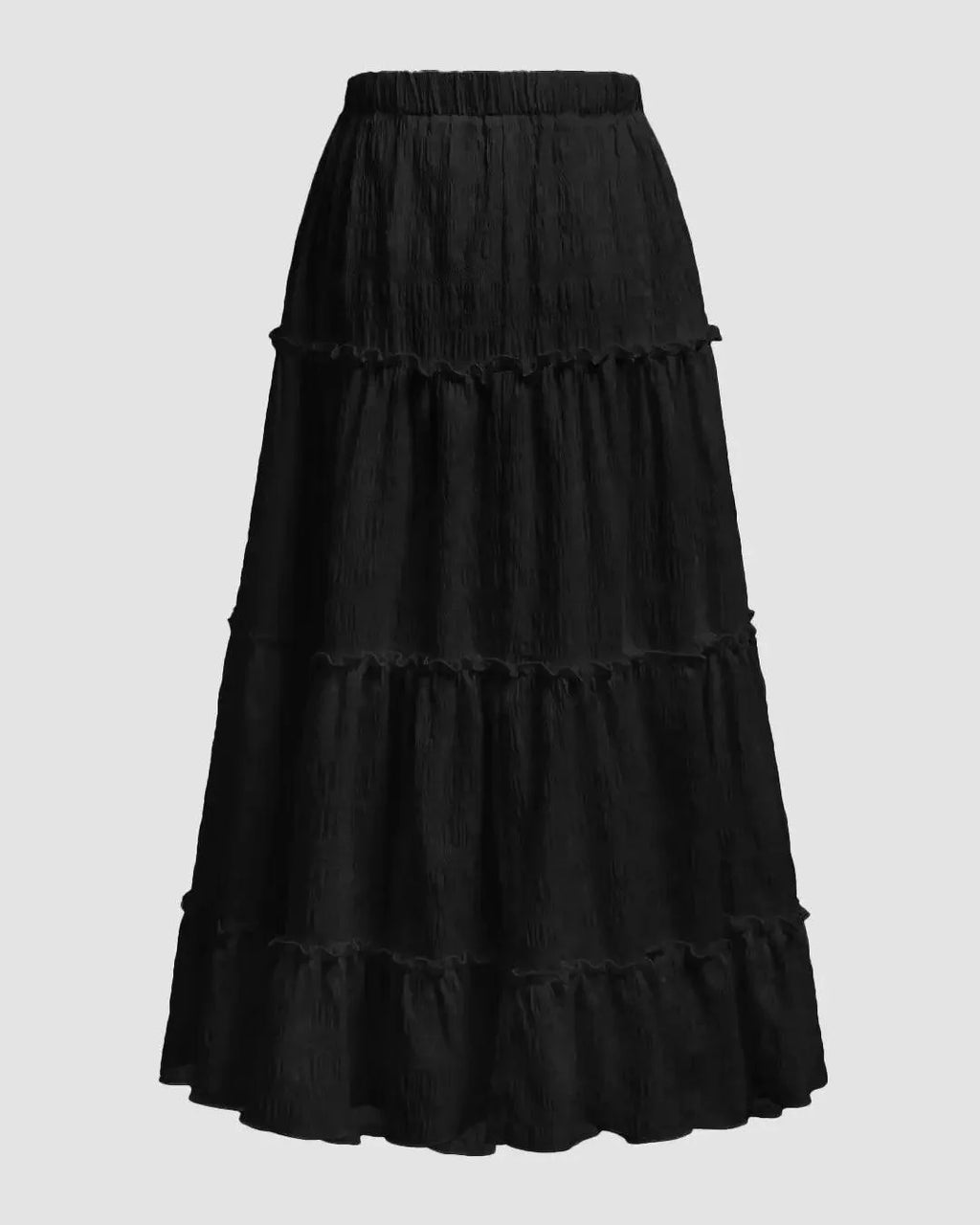 Retro Casual High Waist Women's Long Casual Skirt
