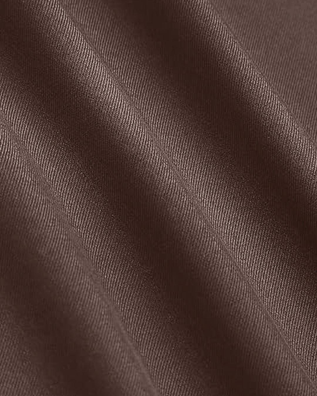 High Waist Zip Up Slit Mini Skirt In Coco Brown