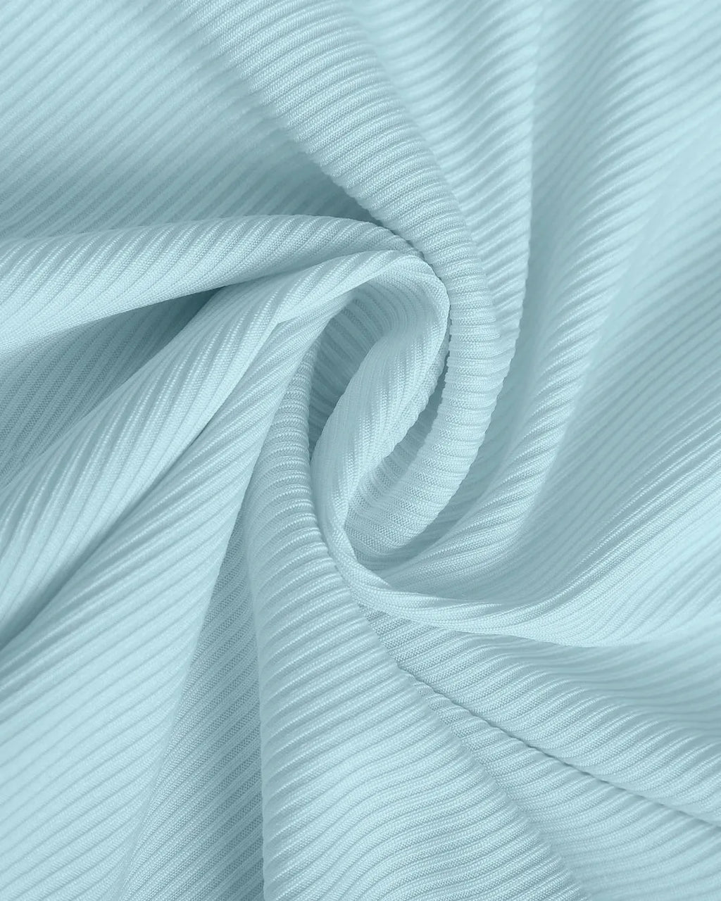 Ruched Halter Crop Top in Powder Blue