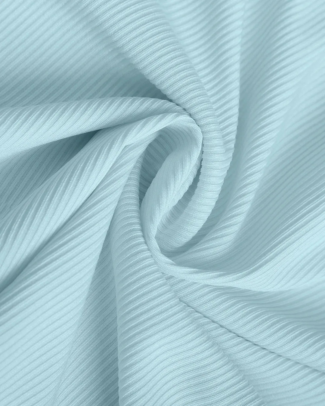 Ruched Halter Crop Top in Powder Blue