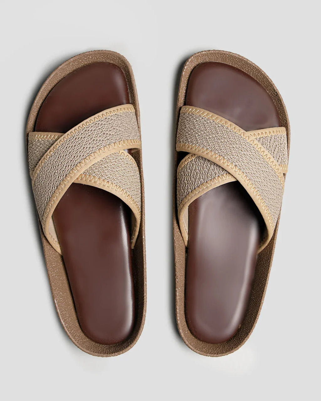 Open toe Crisscross Comfort Slide Sandals