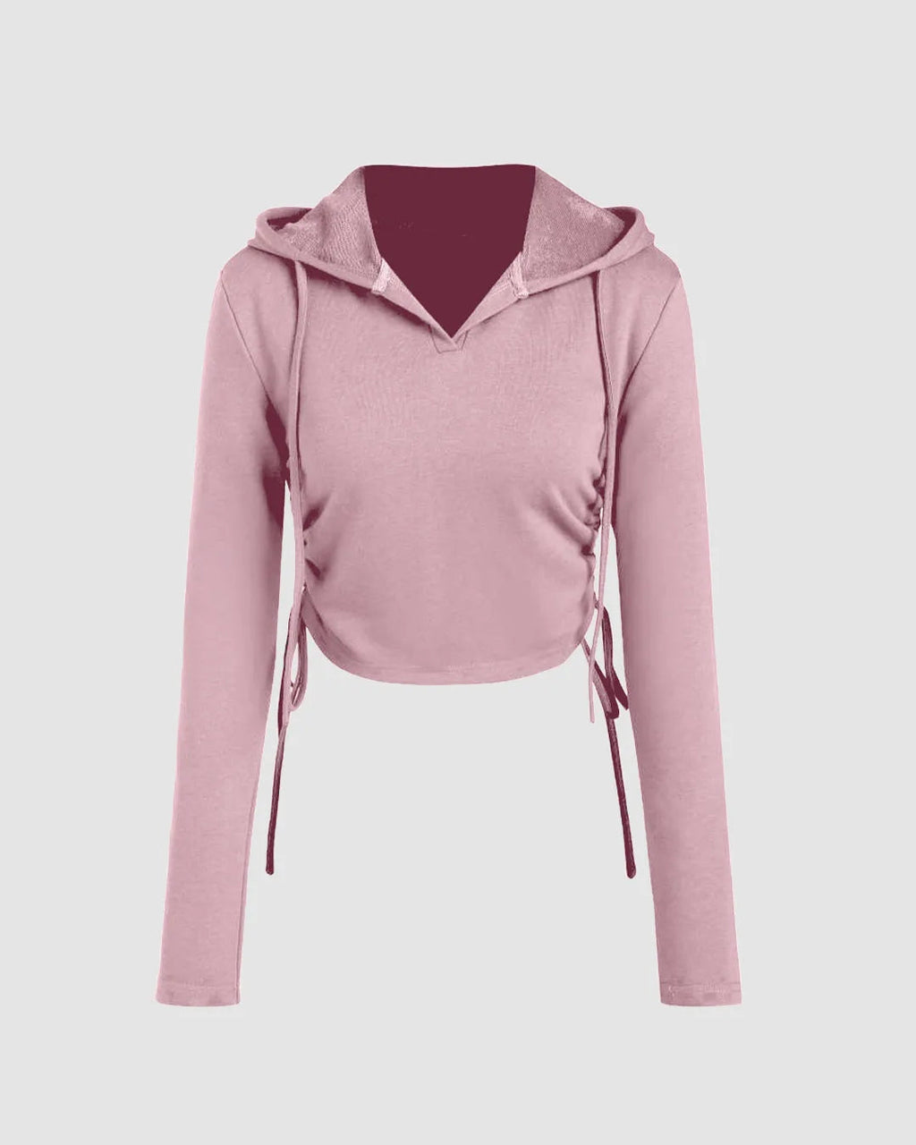 Two Piece Fall Travel Vacation Trendy Loungewear Set In Baby Pink