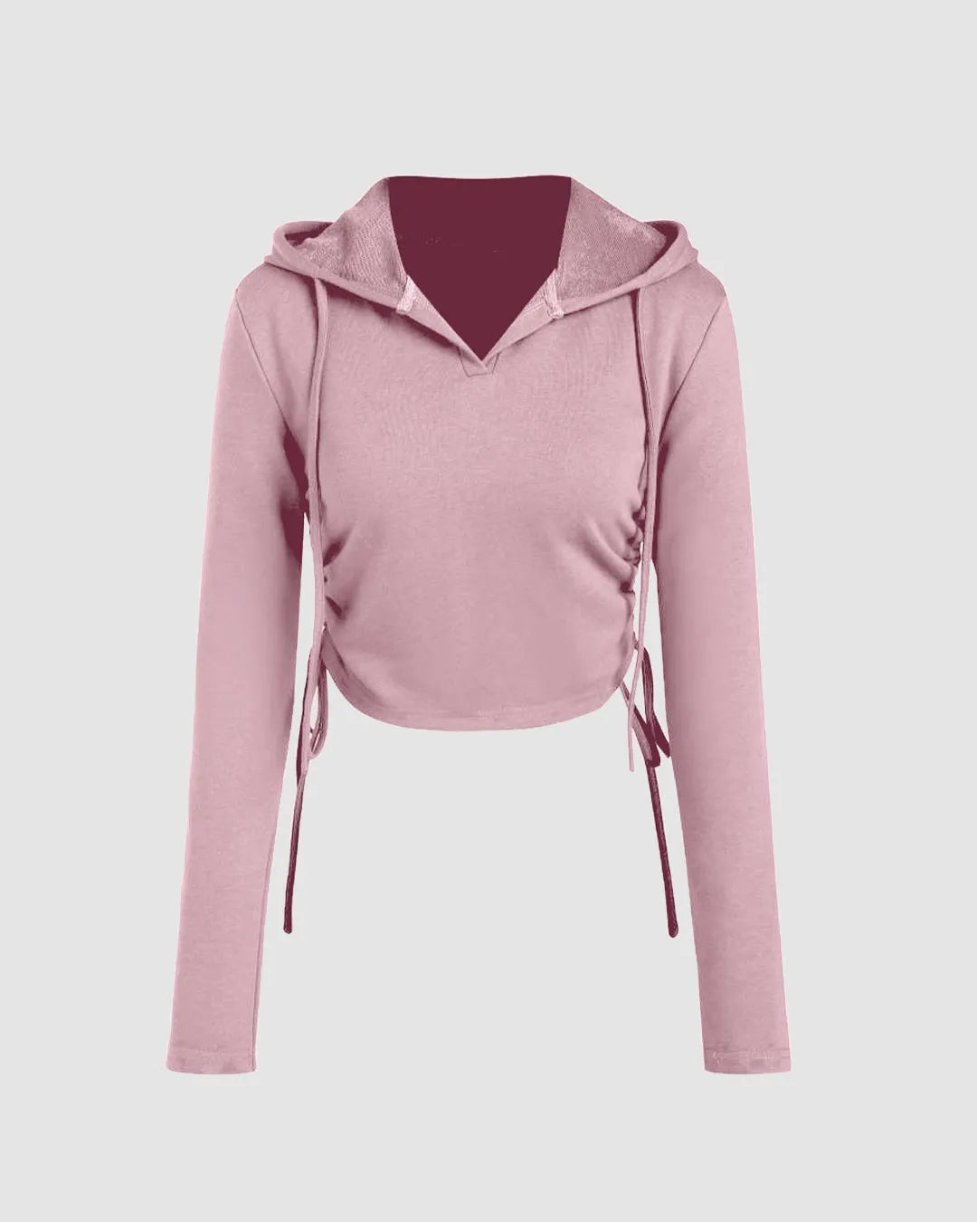 Two Piece Fall Travel Vacation Trendy Loungewear Set In Baby Pink
