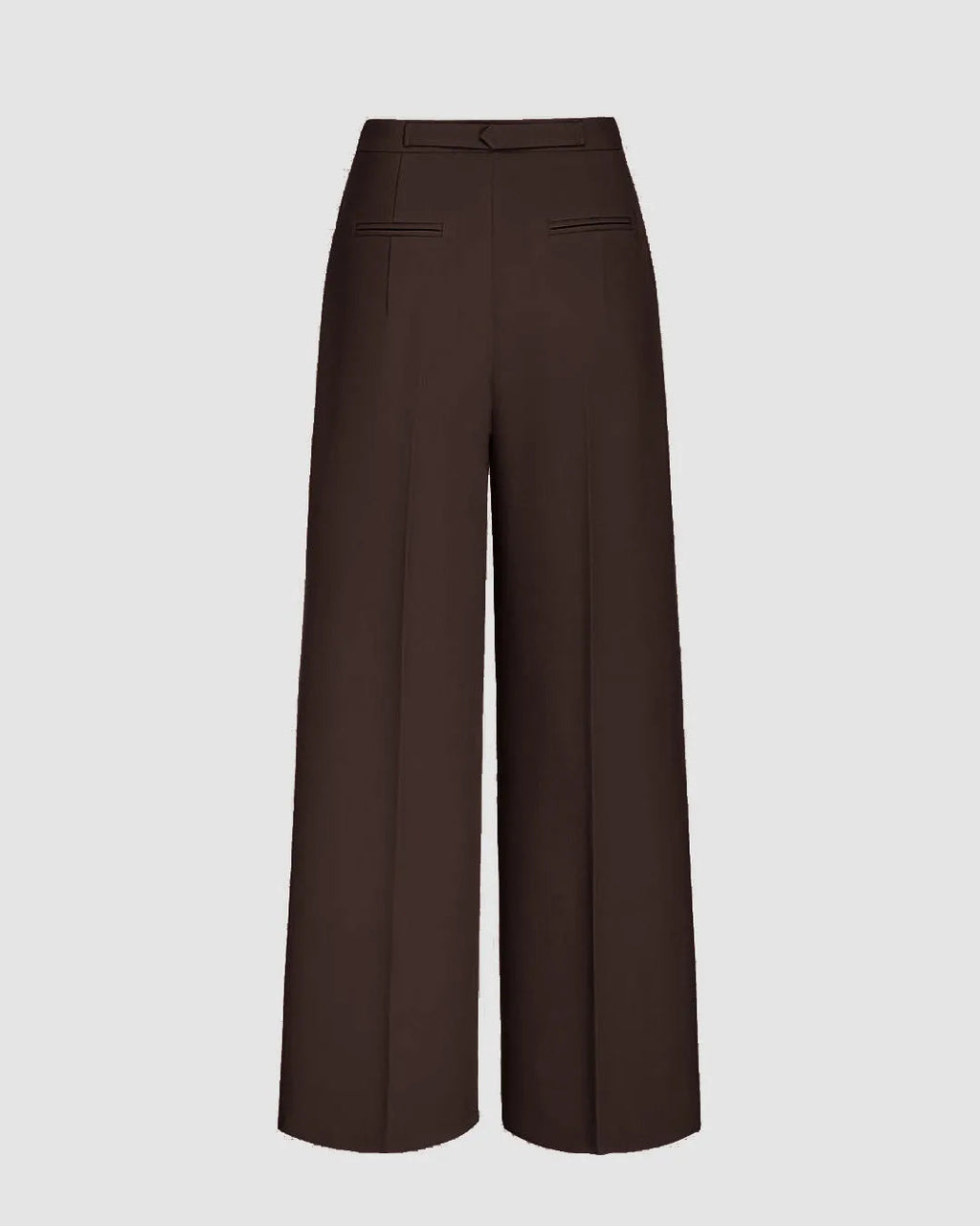 Wrapped Pleated Dark Brown Trouser Without Belt