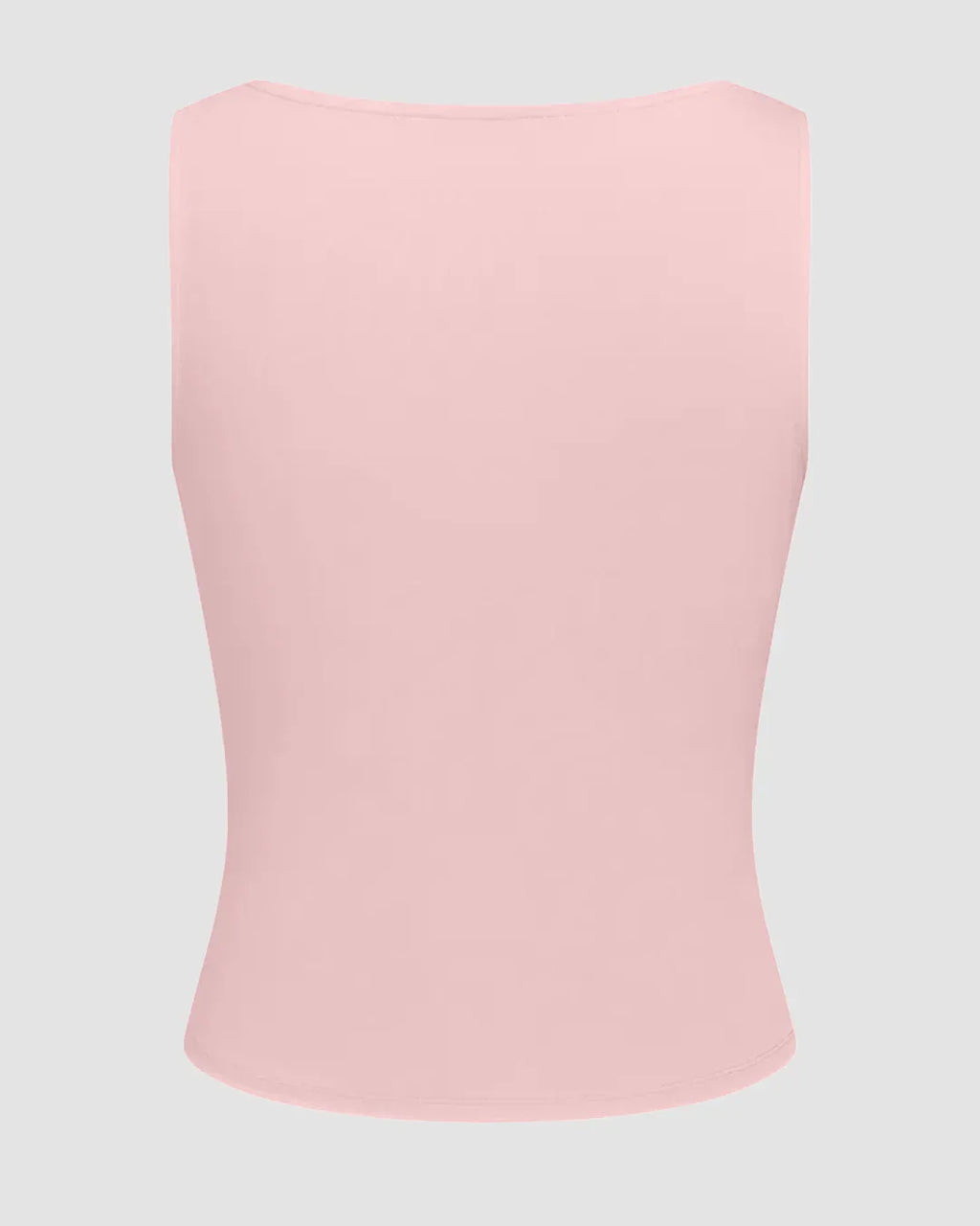 Light Pink Sleeveless Sheer Mesh Ruched Crop Top