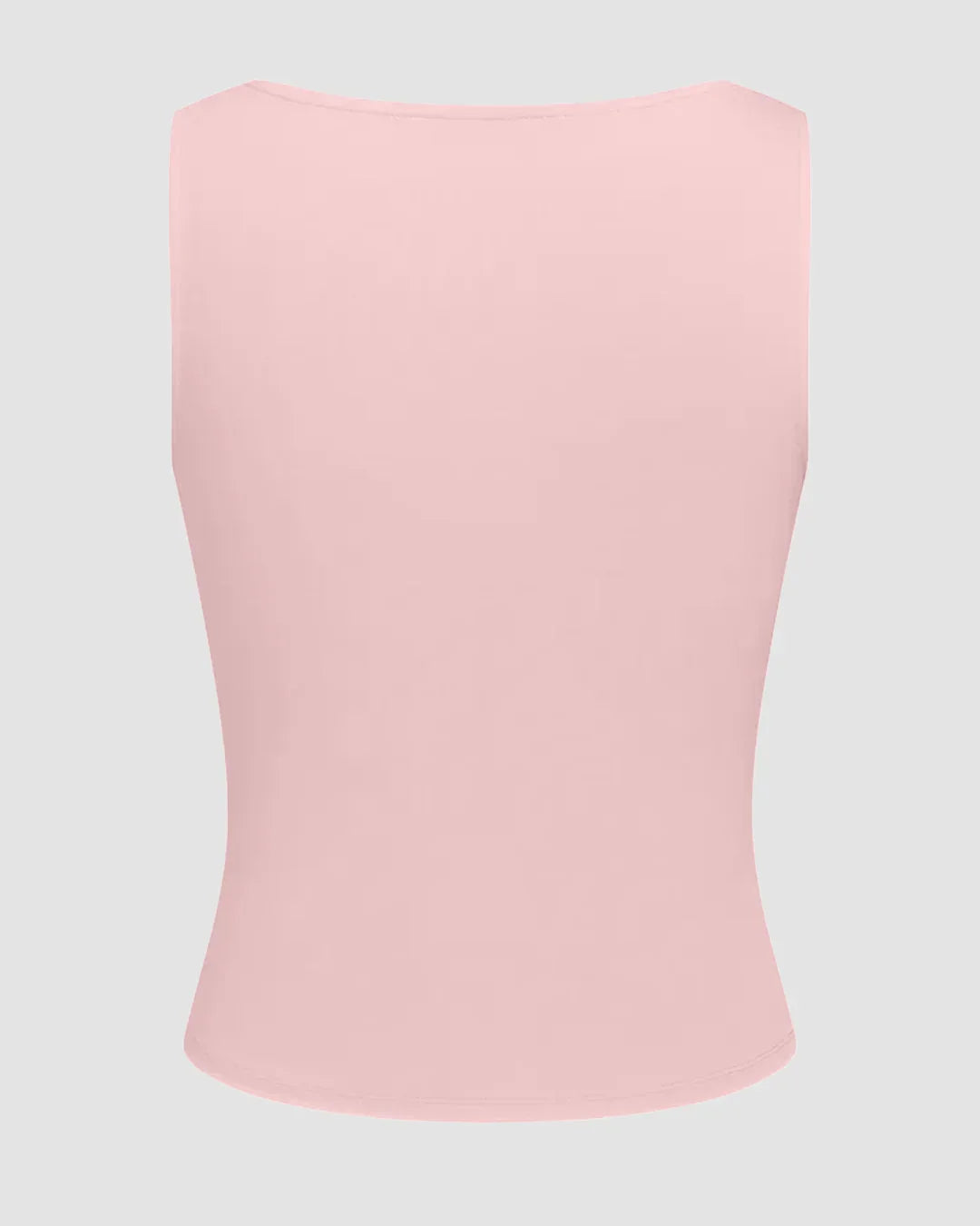 Light Pink Sleeveless Sheer Mesh Ruched Crop Top