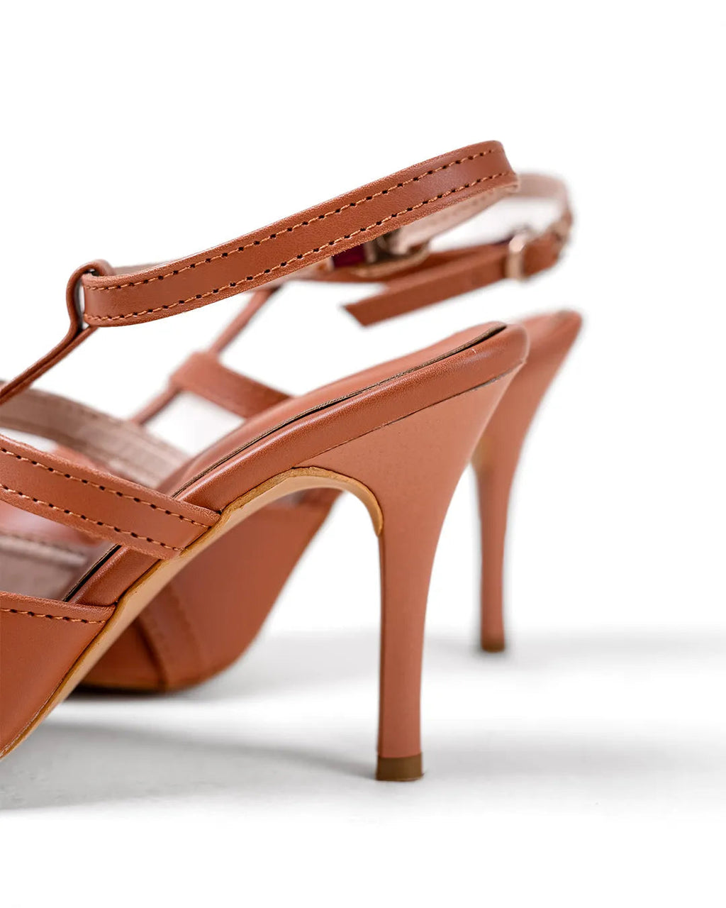 Pointed Toe Slingback Strappy Heel In Tan