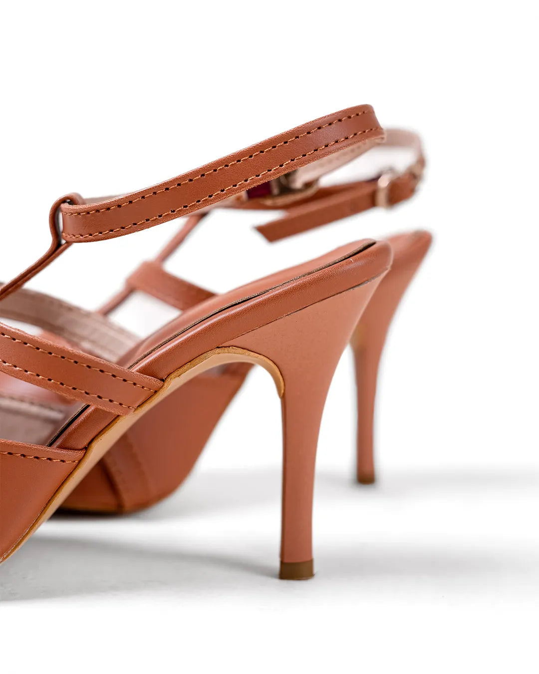 Pointed Toe Slingback Strappy Heel In Tan