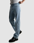 Men Loose Fit Mid Rise Light Blue Jeans