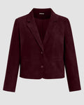 Maroon Collared Buttoned Long Sleeve Jacket Curve & Plus