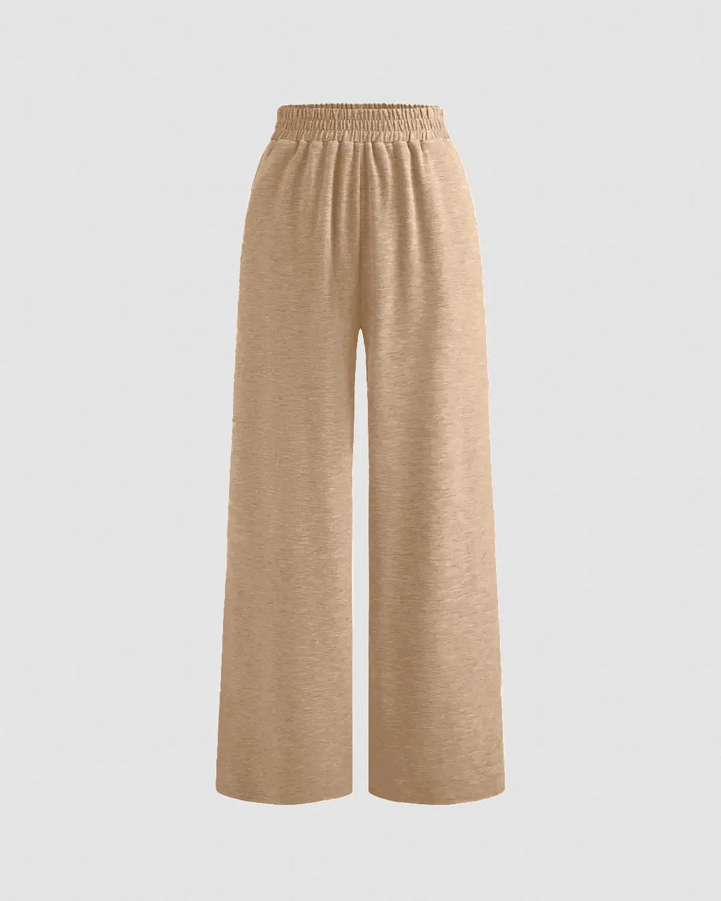 Solid Button Sleeveless Top With Solid Wide Leg Trousers In Tanin Brown