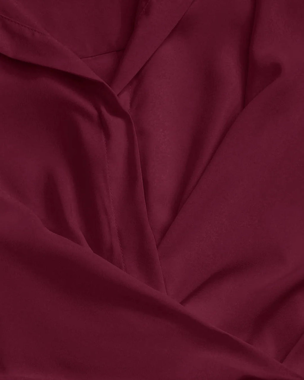 Collar Wrap Buckle Rose Red Mini Dress