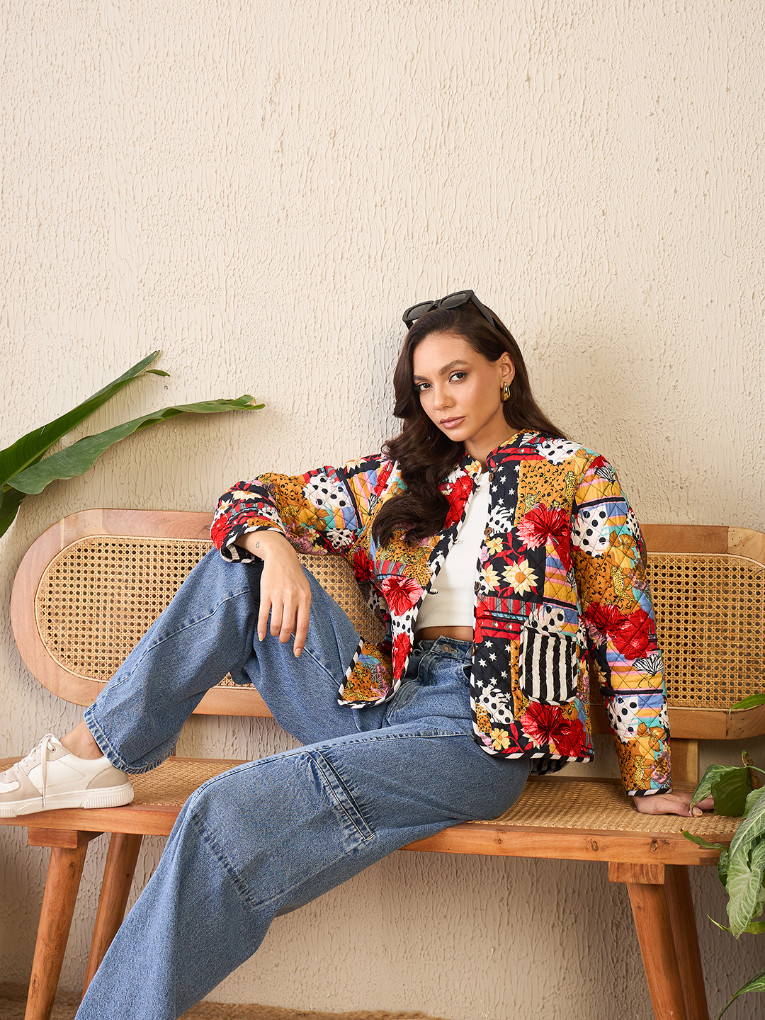 Reversible Cotton Quilted Jacket - Pinkkup