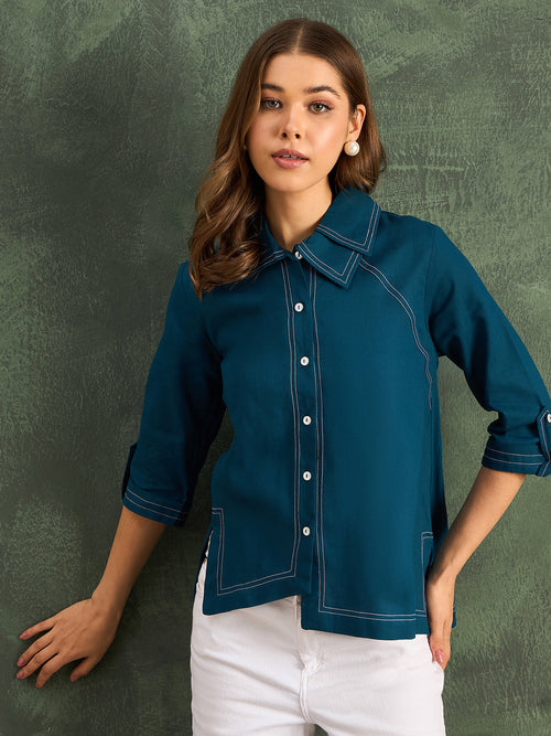 Asymmetric Pure Cotton Shirt