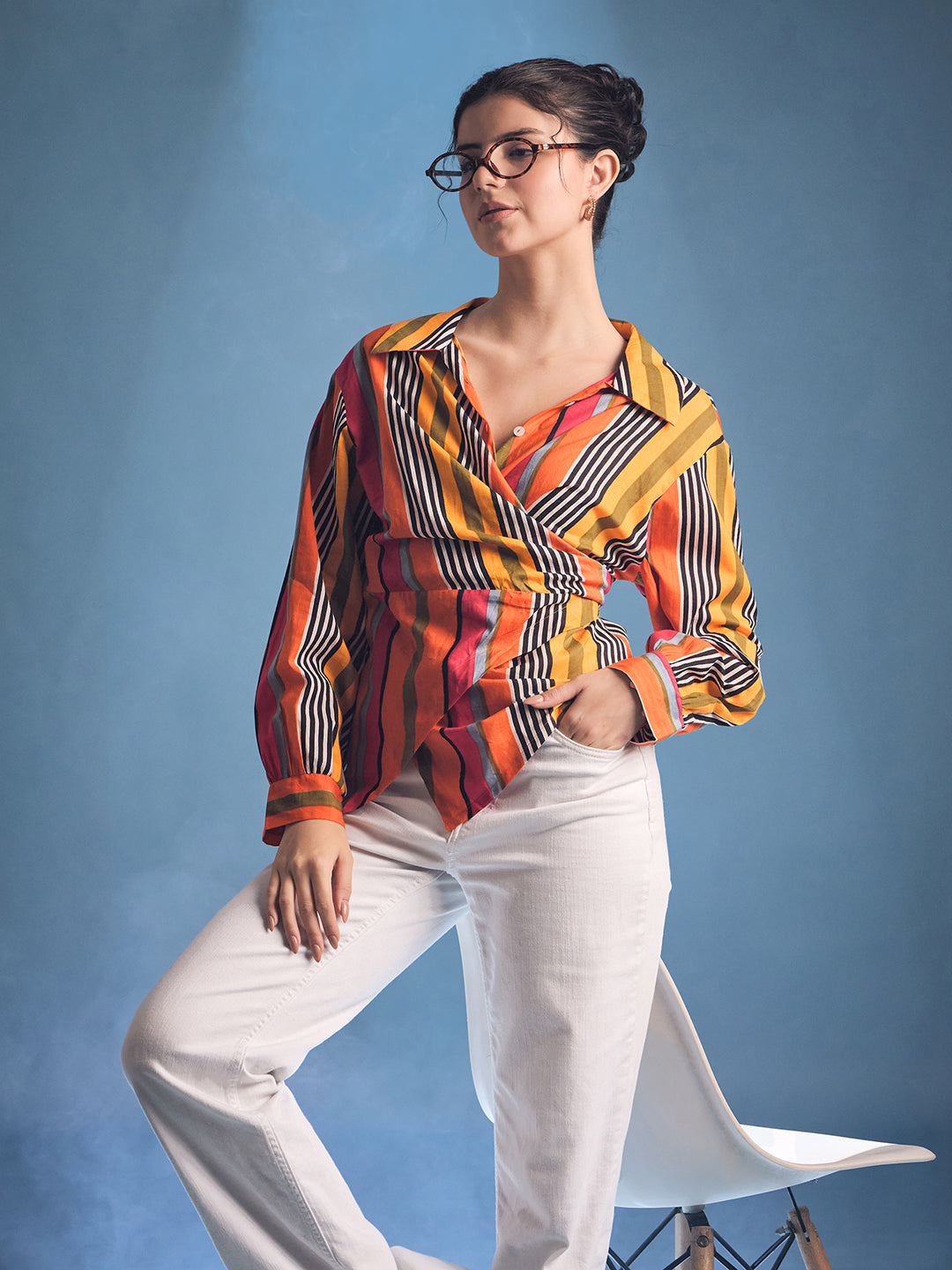 Pure Cotton Wrap Shirt