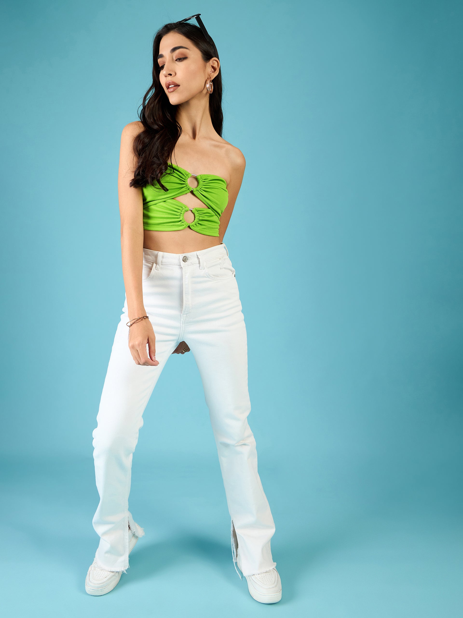 Ring Accent Tube Top - Pinkkup