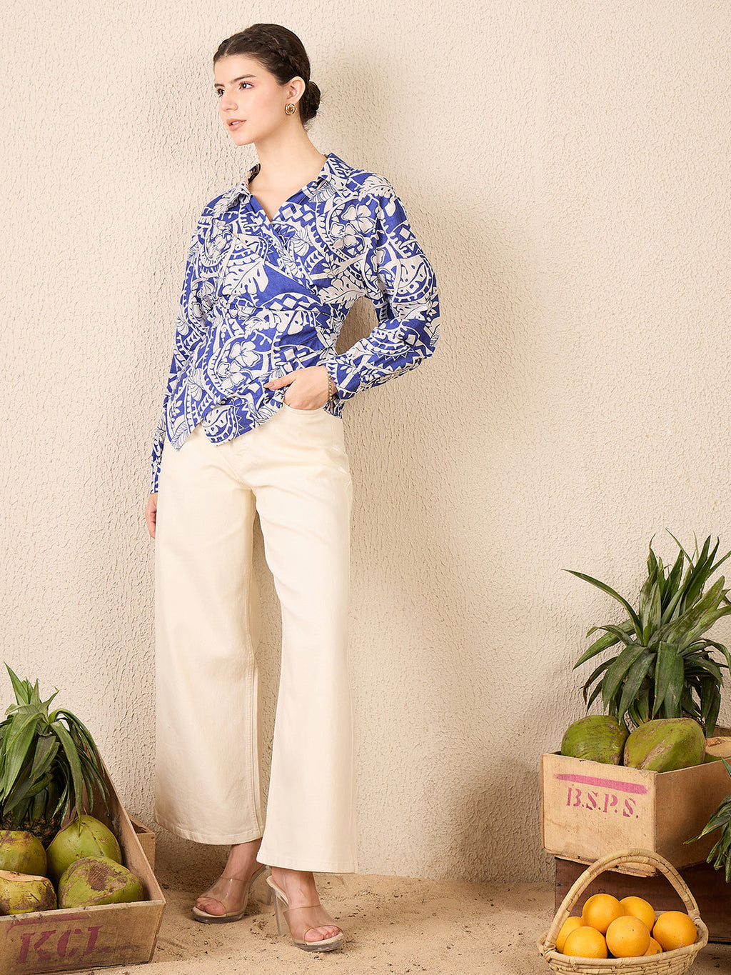 Pure Cotton Wrap Shirt
