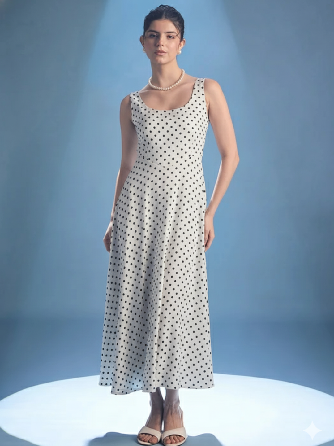 Stretchable Corset Fit & Flare Midi Dress