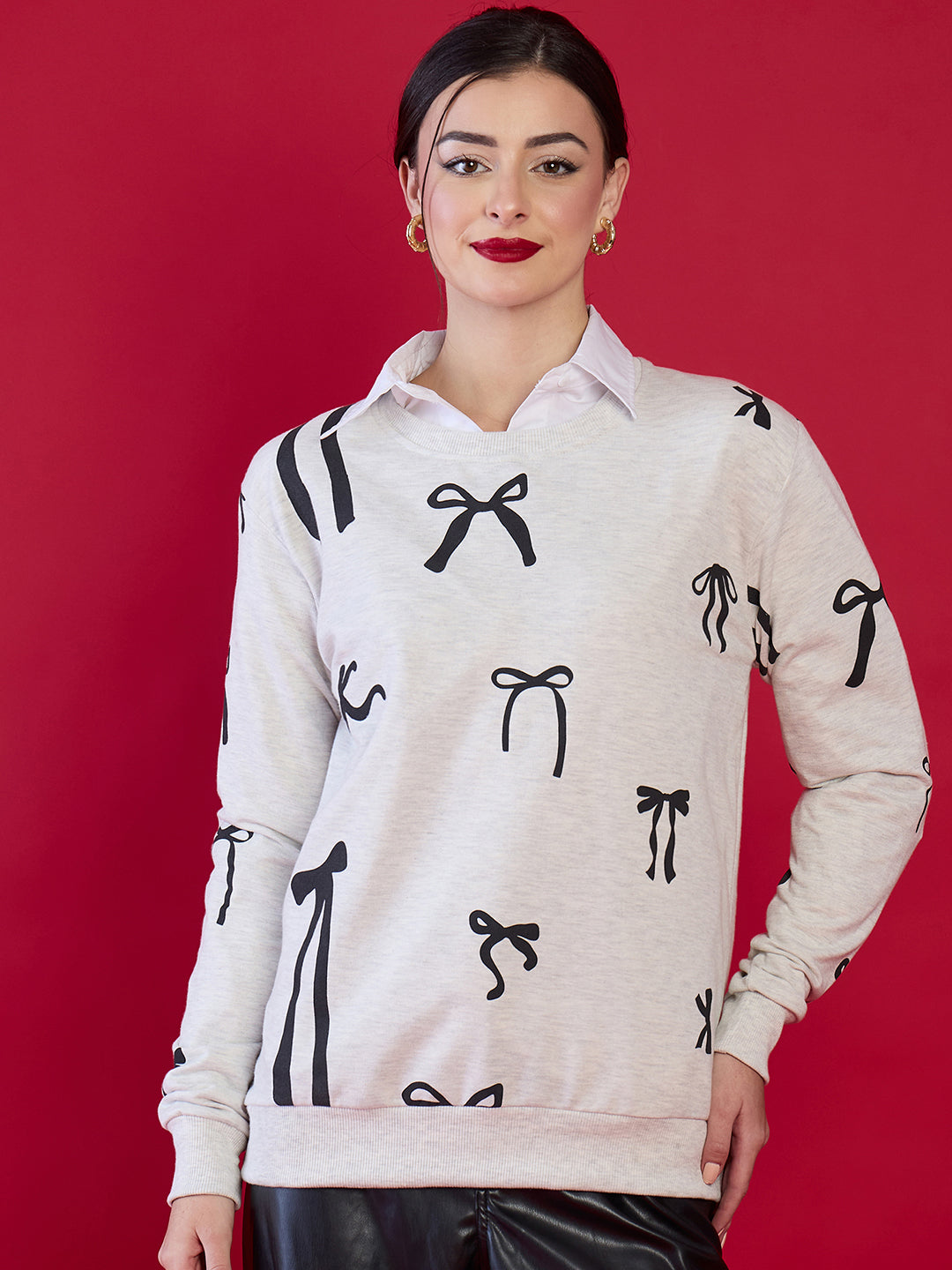 Printed Sweatshirt - Pinkkup