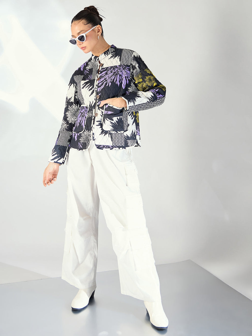 Reversible Cotton Quilted Jacket - Pinkkup