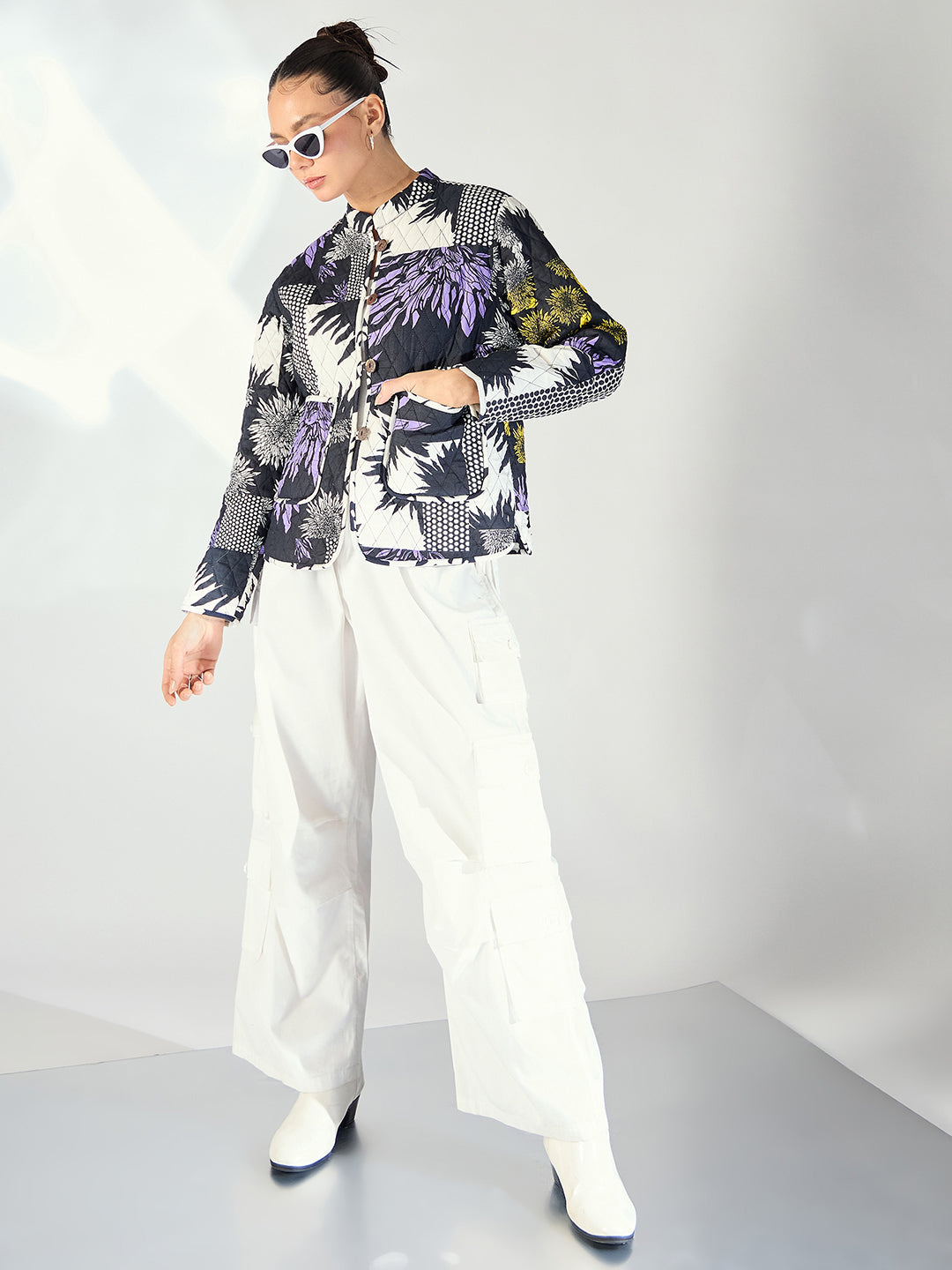 Reversible Cotton Quilted Jacket - Pinkkup