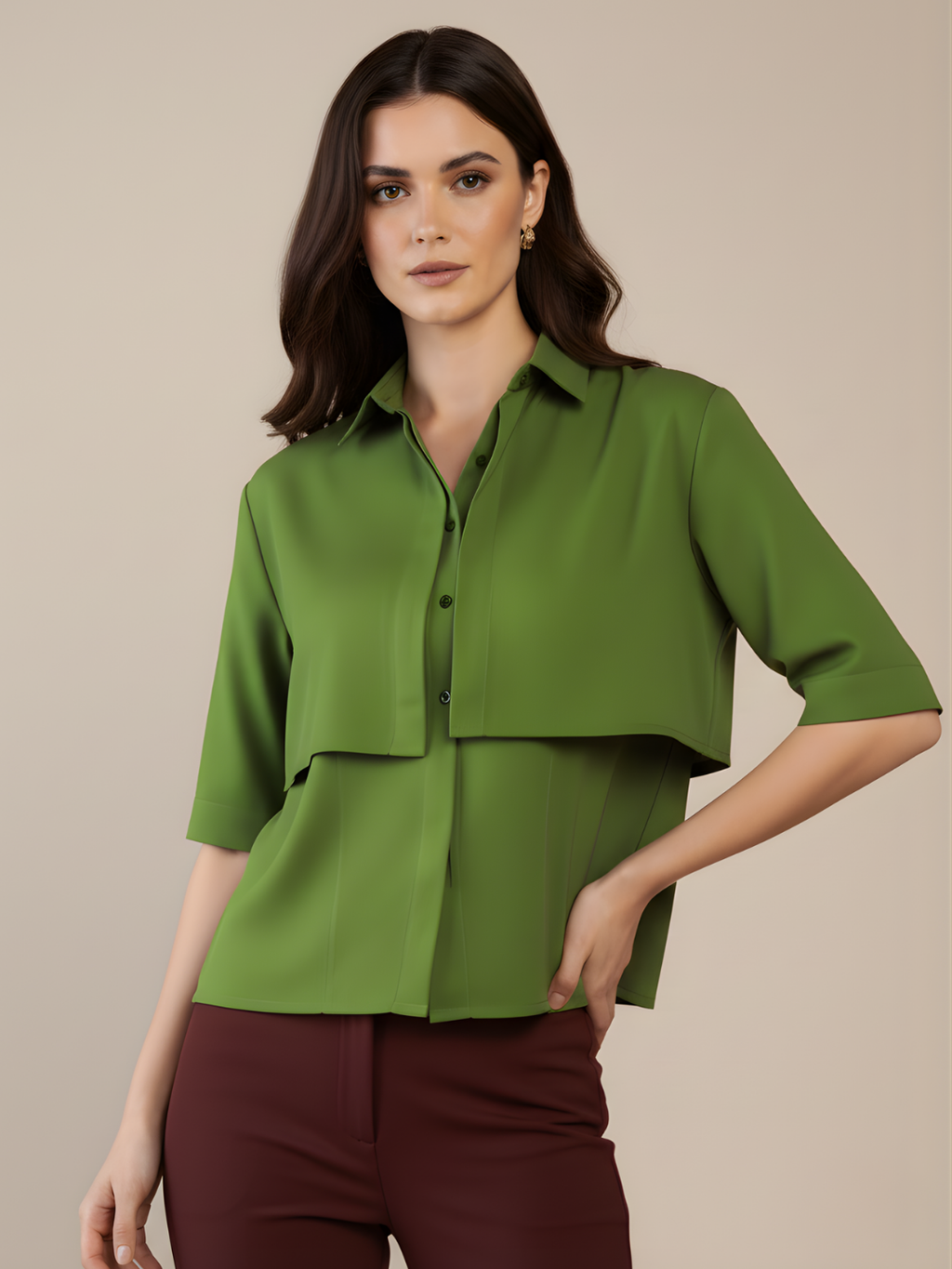 Pure Cotton Layered Shirt