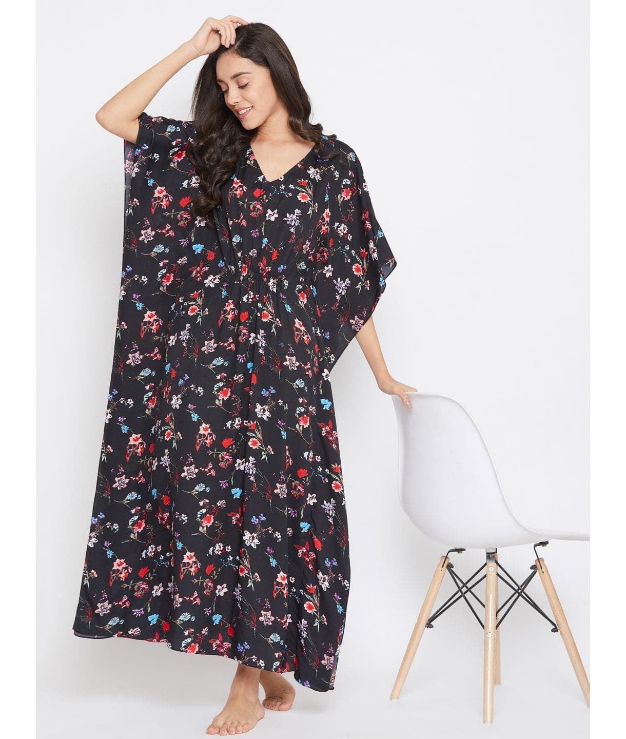 Comfortable Printed Kaftan/Nightie. - Pinkkup
