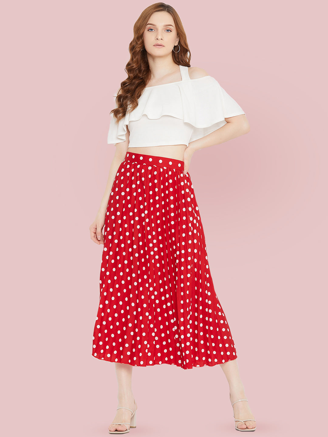 Pleated Midi Skirt