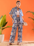 Printed Two Piece Cotton Coord Set - Pinkkup