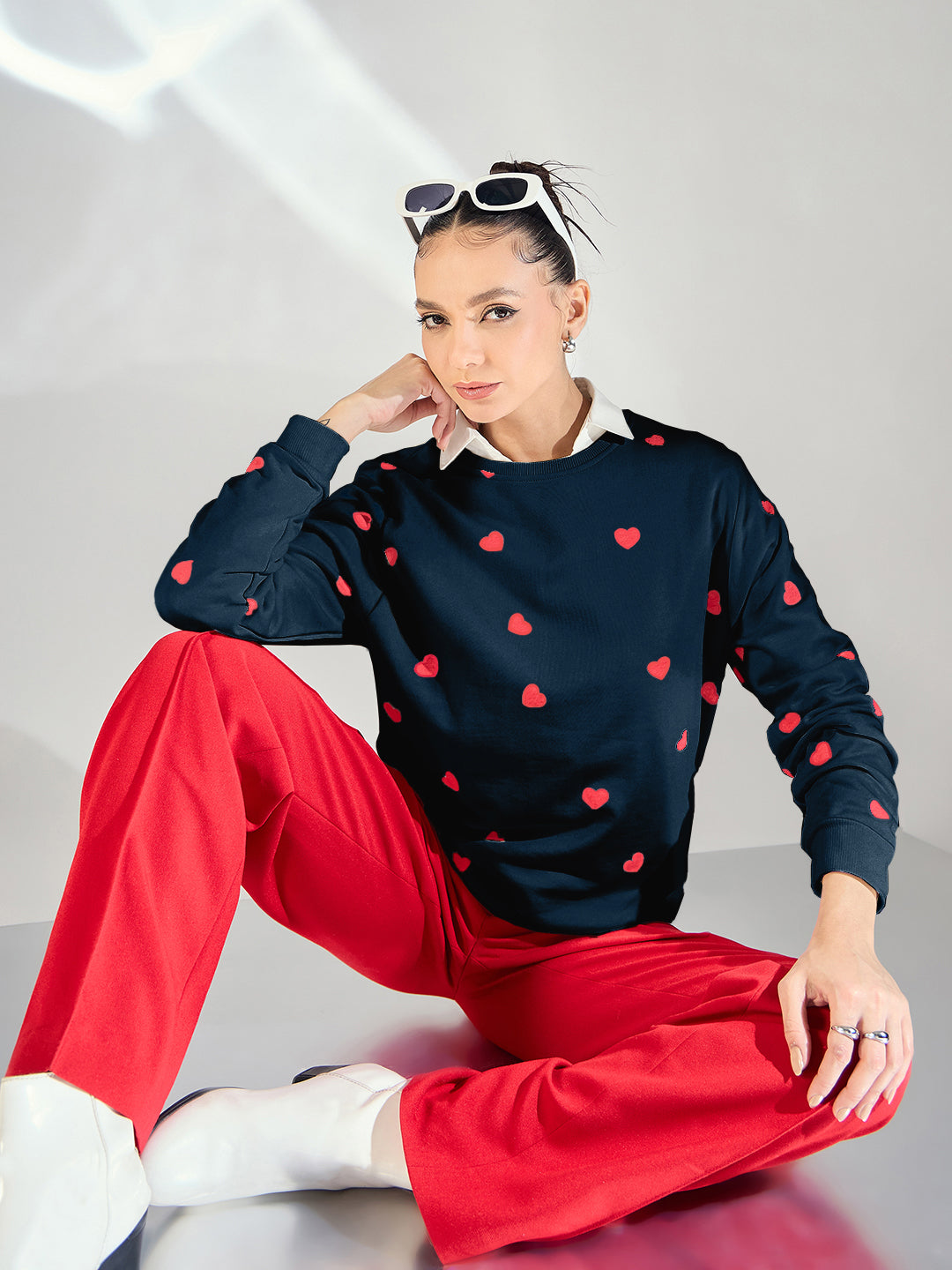 Cloud Printed Cotton Sweatshirt