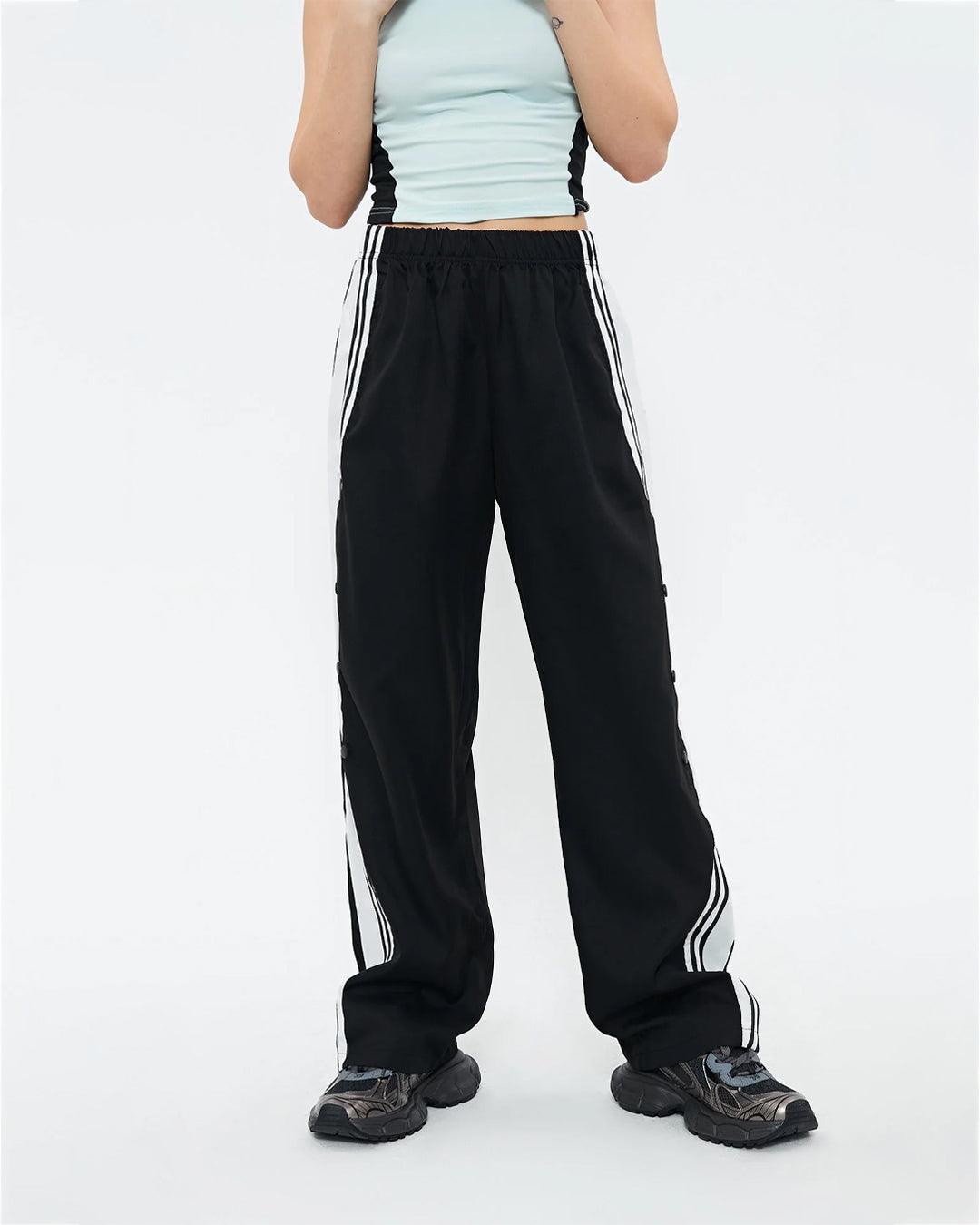 Y2k Women Baggy Side-Stripe Trousers Pant
