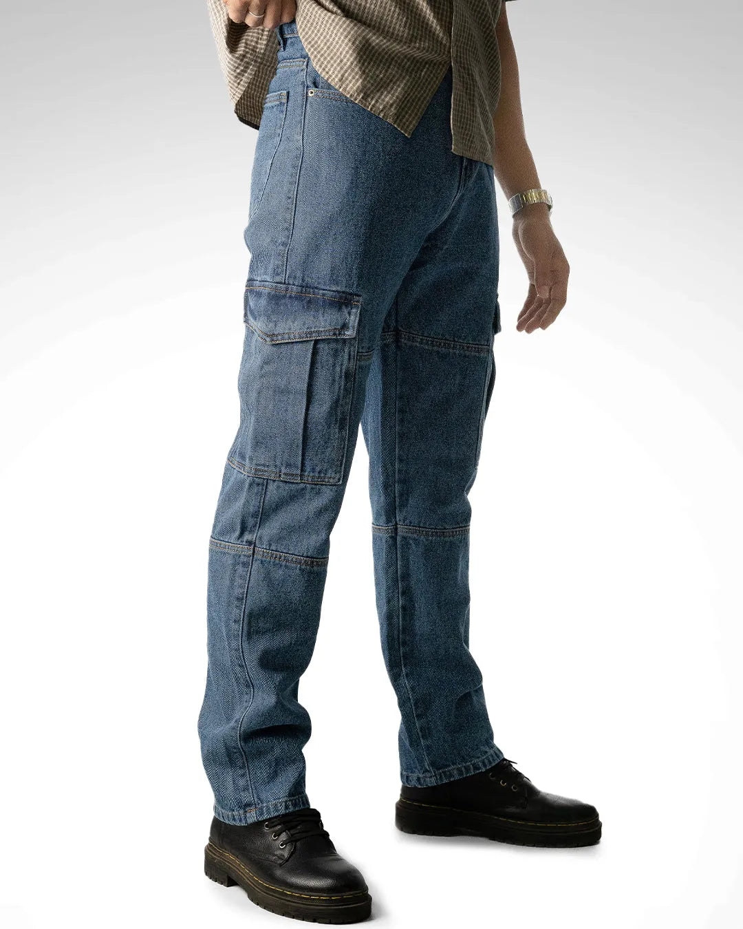 Men Loose Fit High-Rise Relaxed Jeans