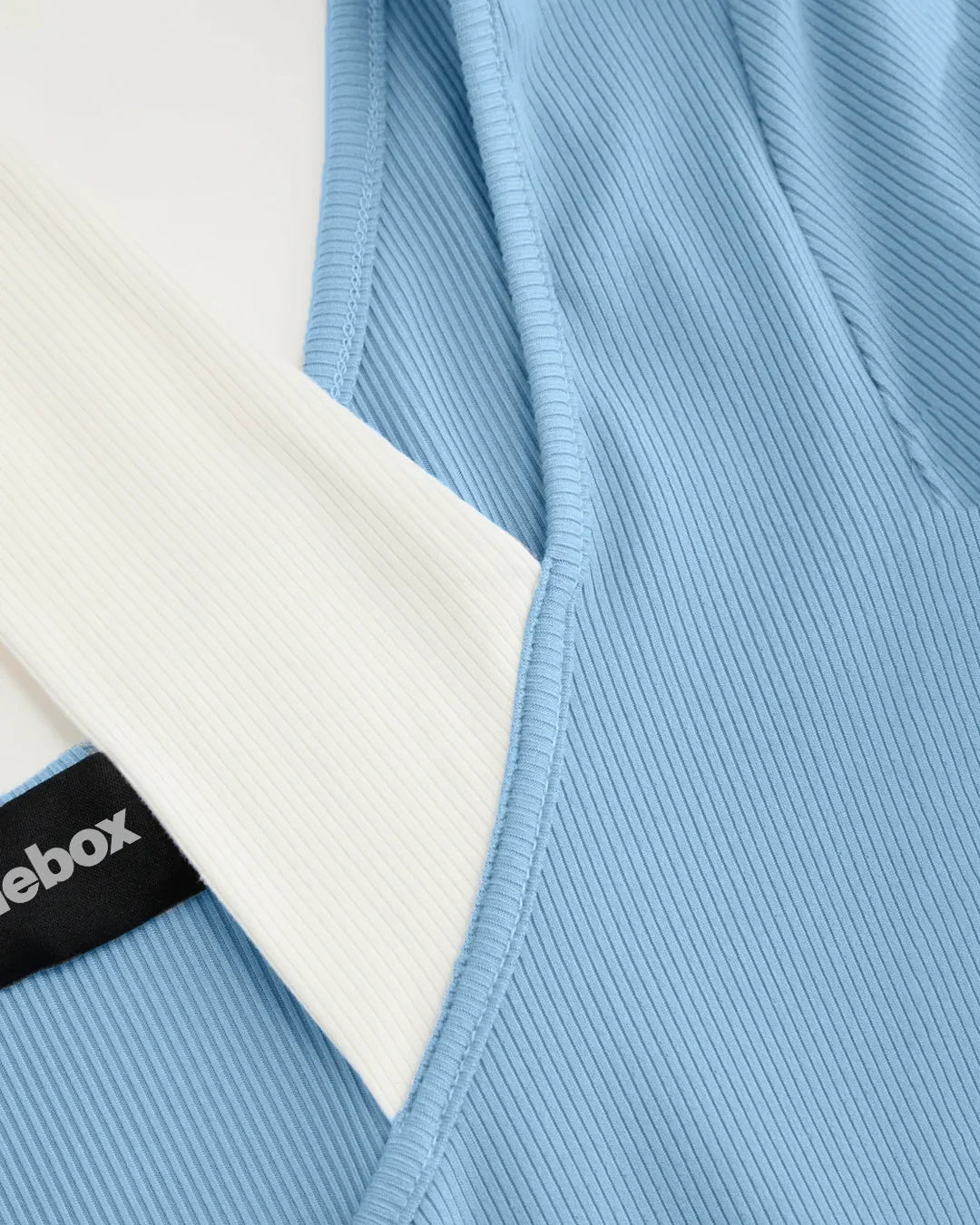 Cap Sleeve Tie Back Jumpsuit with White Inner Layer in Powder Blue