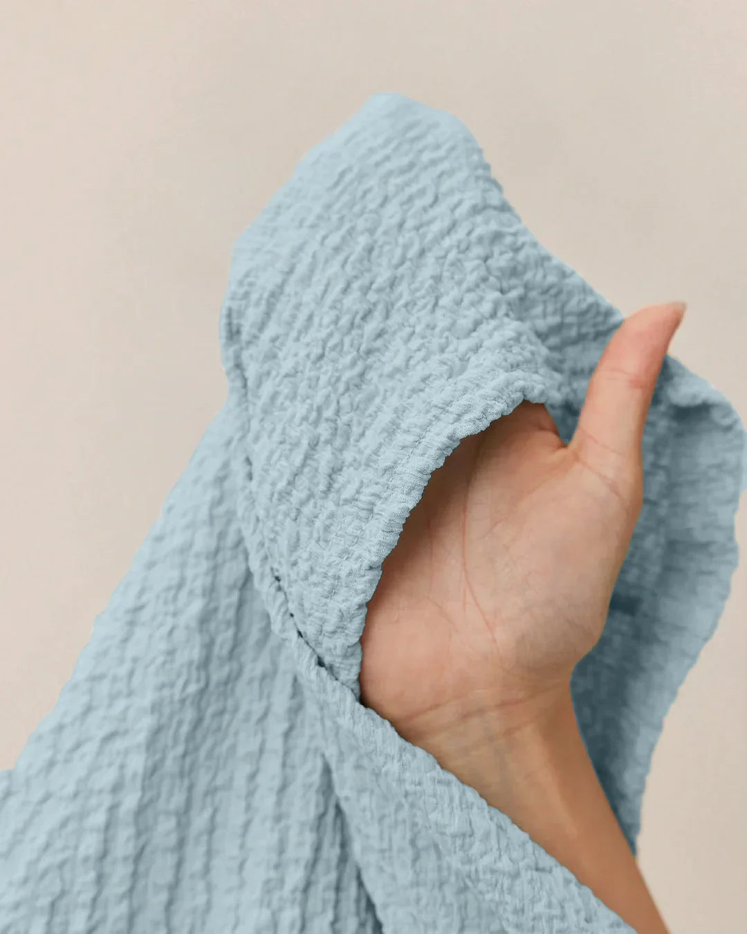 Textured Knit Boxy Fit Top in Sky Blue