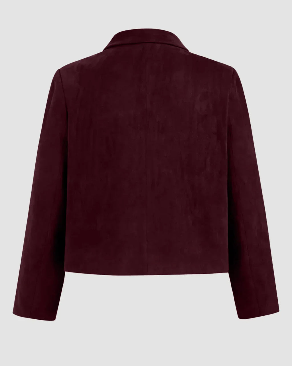 Maroon Collared Buttoned Long Sleeve Jacket Curve & Plus