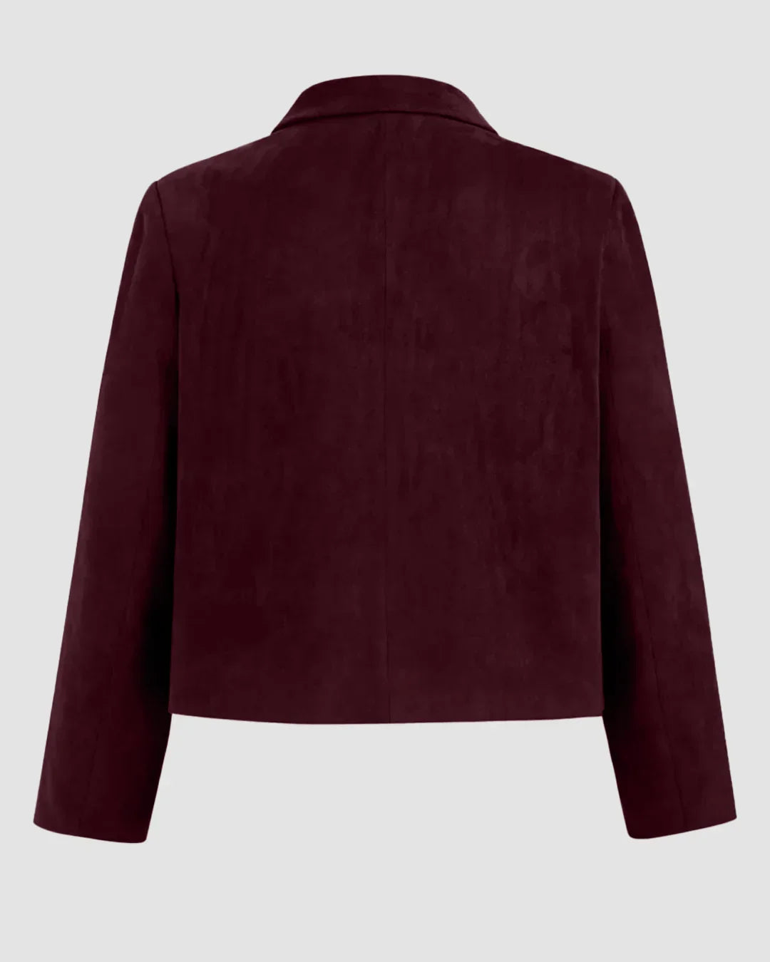 Maroon Collared Buttoned Long Sleeve Jacket Curve & Plus