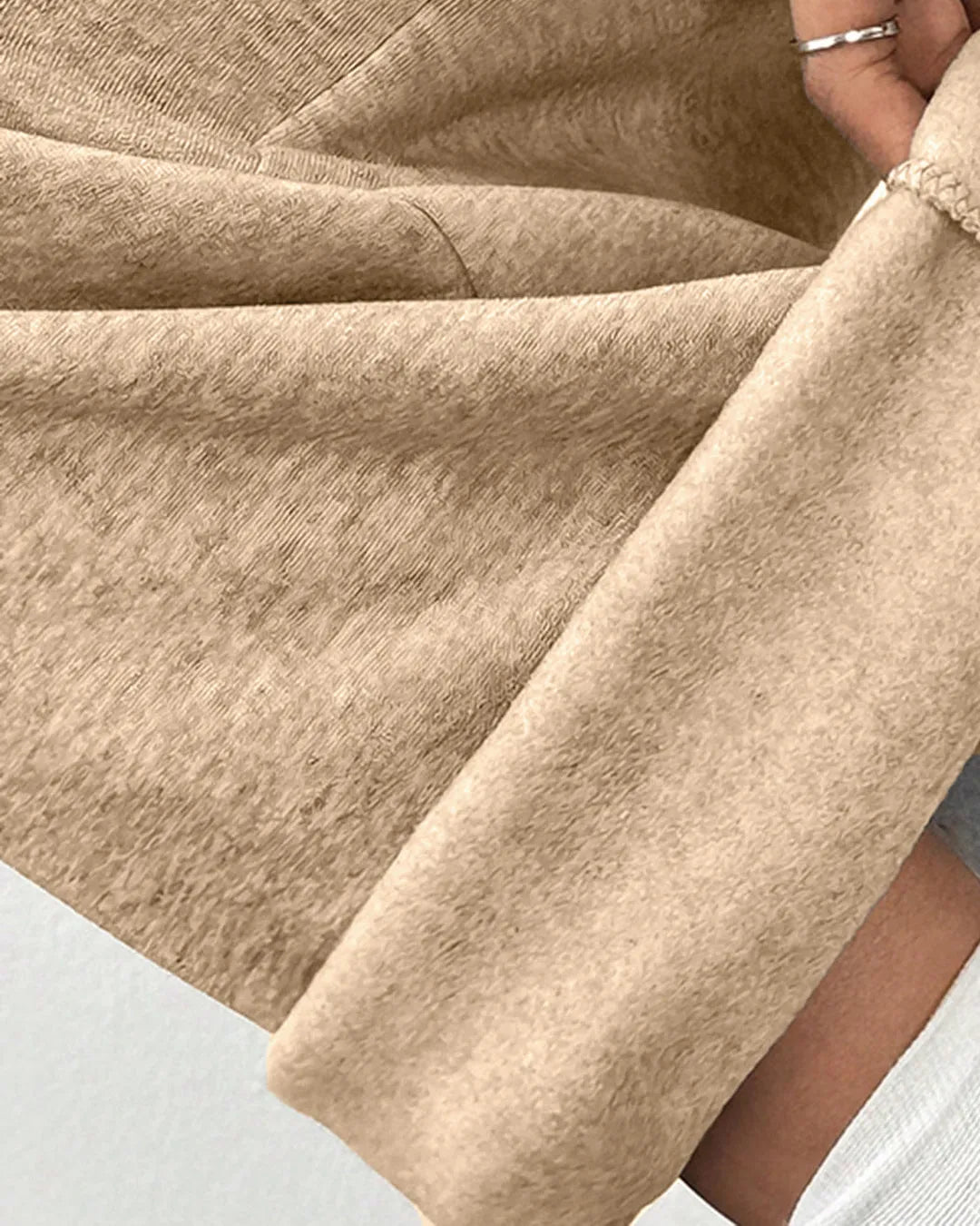 Minimal Brown Women's Cargo Trousers With Side Pockets and Drawstring Waist