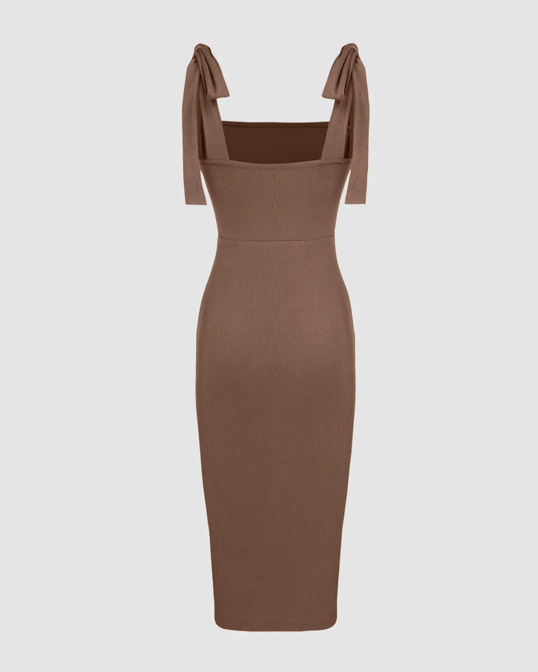 Casual Loungewear Slit Dress In Brown